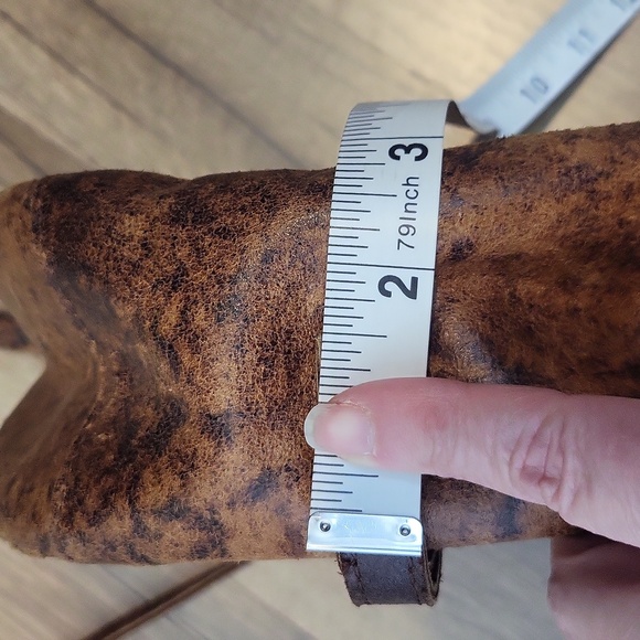 BRUNO ROSSI FIRENZE Vtg Brown Boho Hand Tooled Leather Made in Italy Crossbody - Picture 12 of 16